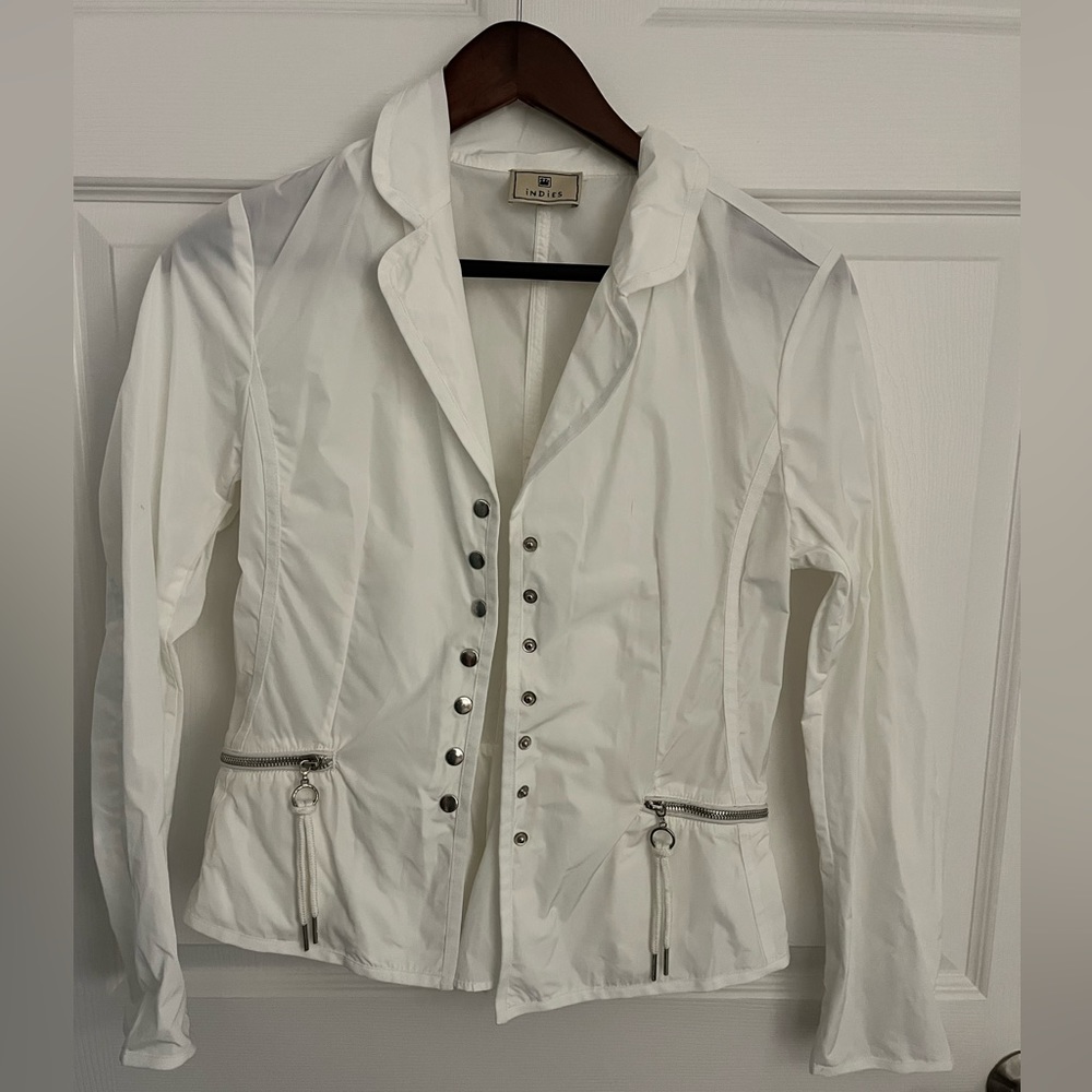 Indies designer lightweight white jacket